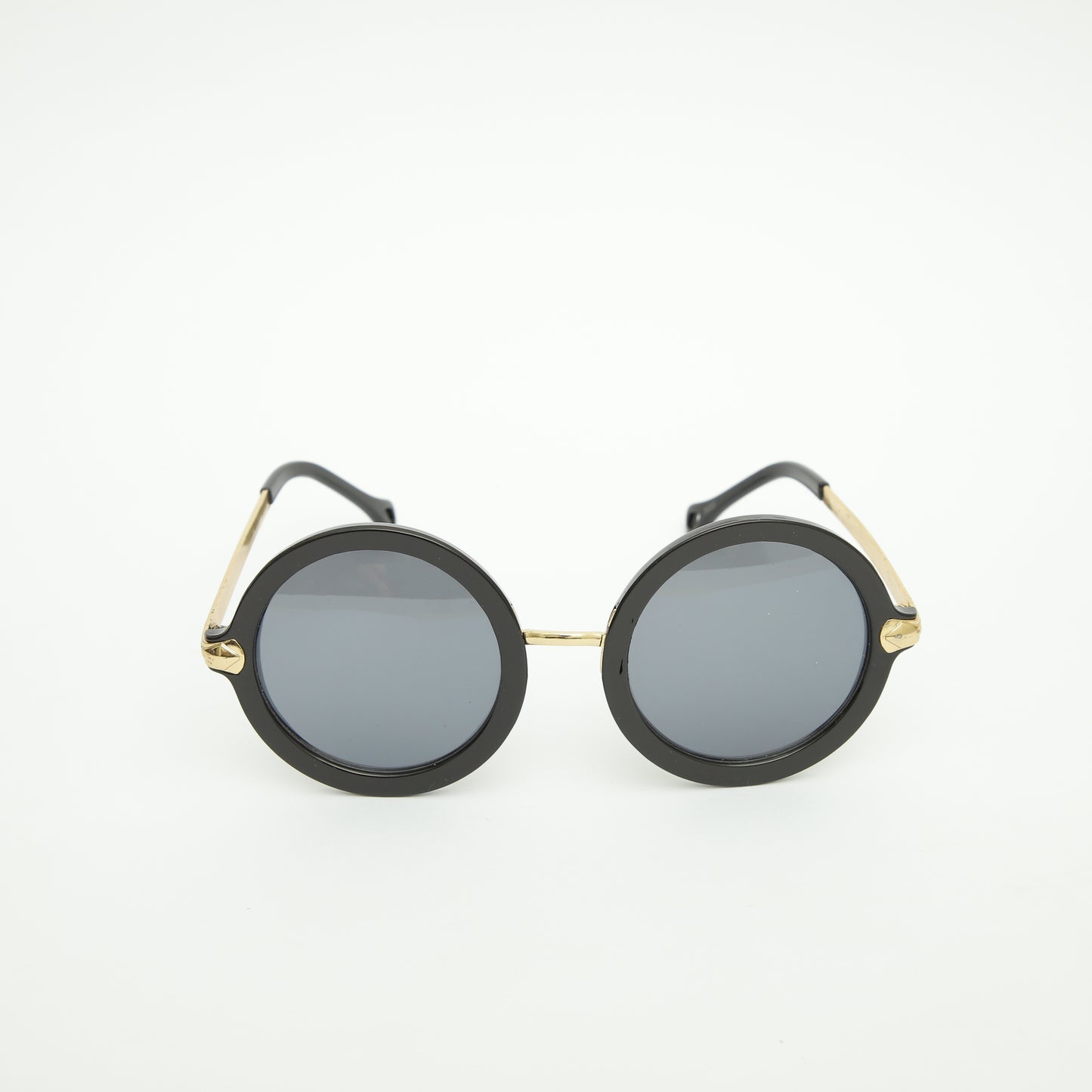 Ronald Black Round Sunglasses – Fralens